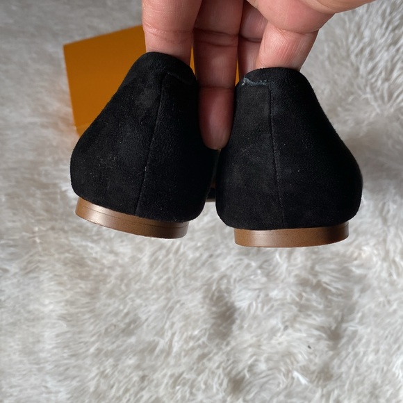 New women’s black suede Sz 10 d’orsay casual formal business loafers flat shoes - Picture 9 of 13